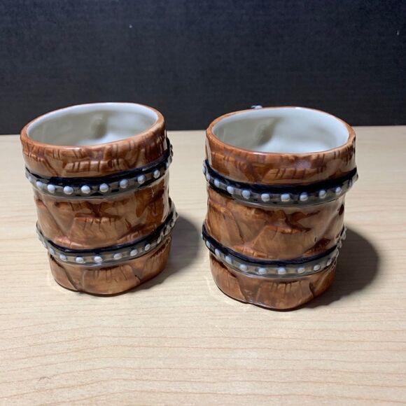 VTG KK Ceramics Barrel Mugs - Picture 4 of 7